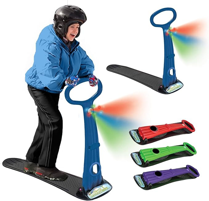 Geospace Winter Fun Ski Skate, Foldable Snow Scooter, Ski Skooter, Snow Sled, and Kids Snowboard ... | Amazon (US)