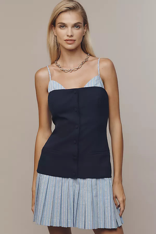 Sleeveless Peekaboo Twofer Mini Dress | Anthropologie (US)