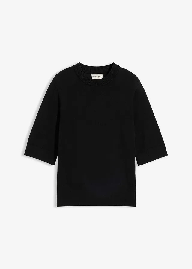 Trui met zijde zwart | Bonprix NL (Influencer)