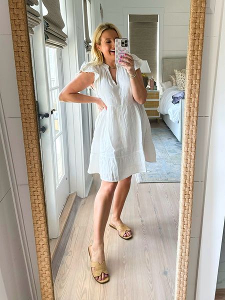 The perfect white dress for spring and summer such a great staple I am wearing a size small use code fancy 10 for 10% off and grab the shoes from target

#LTKSeasonal #LTKfindsunder100 #LTKstyletip