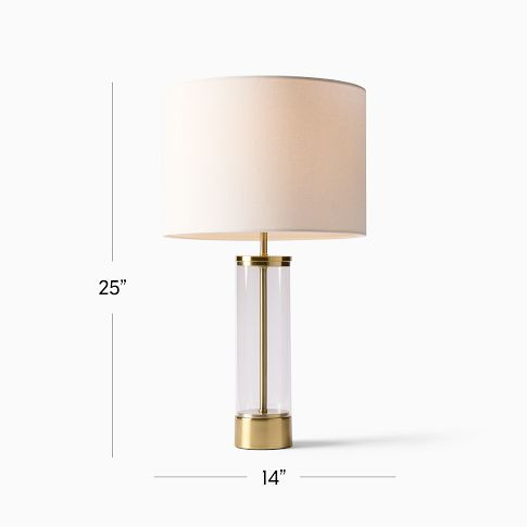 Acrylic Column USB Table Lamp (25") | West Elm (US)