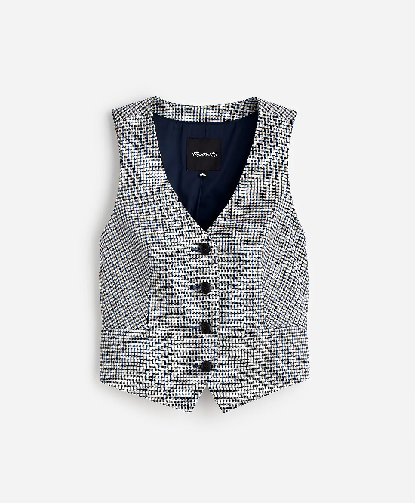 Waisted Vest in Yarn-Dyed Plaid | Madewell | Madewell