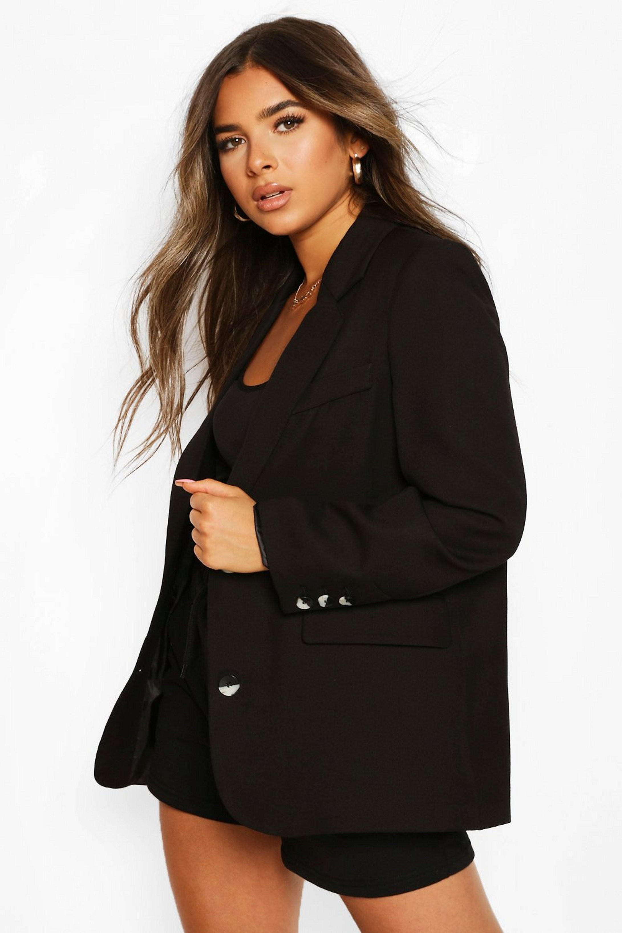 Petite Premium Woven Blazer | Boohoo.com (US & CA)