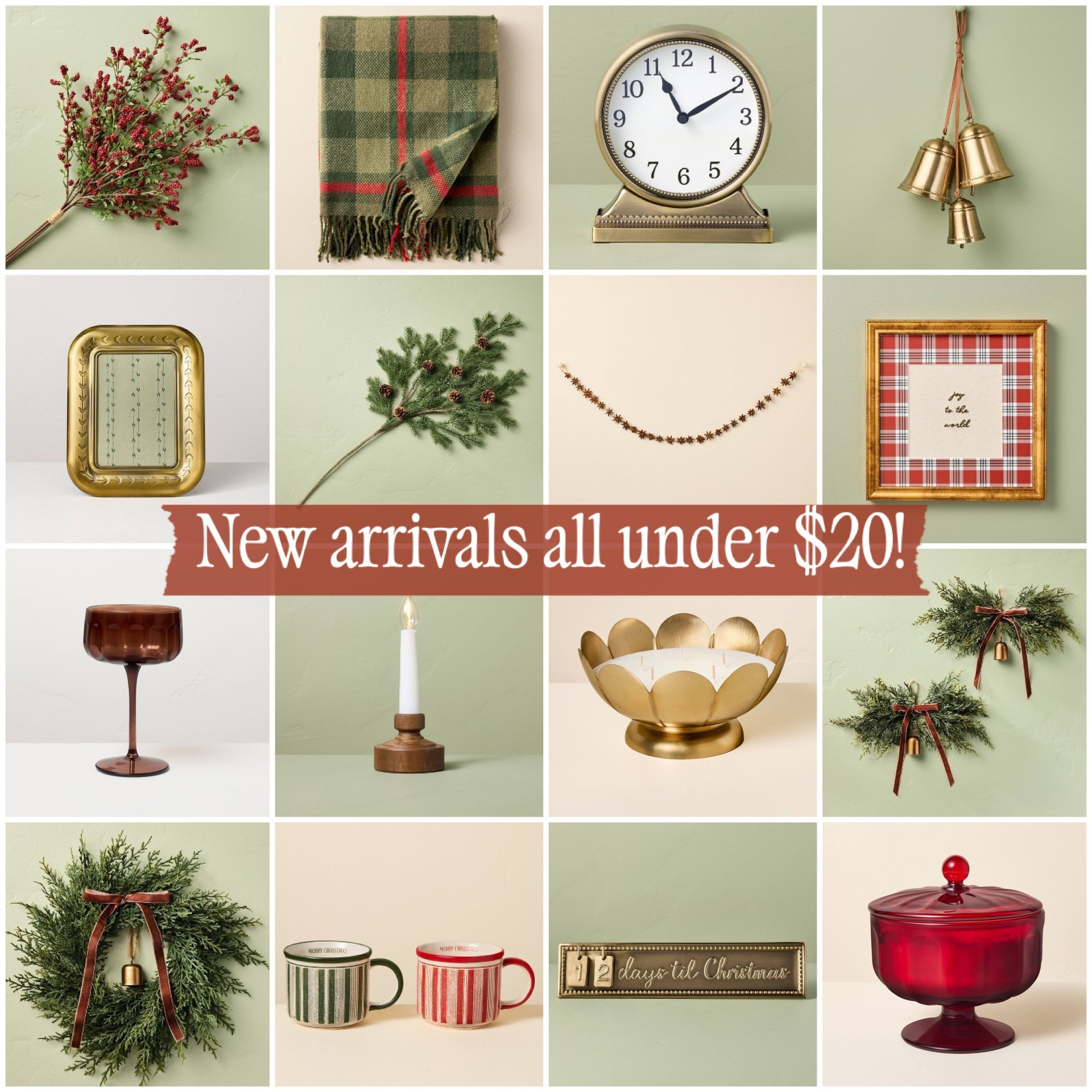 Target new arrivals for the holidays are all under $20! Target holiday decor