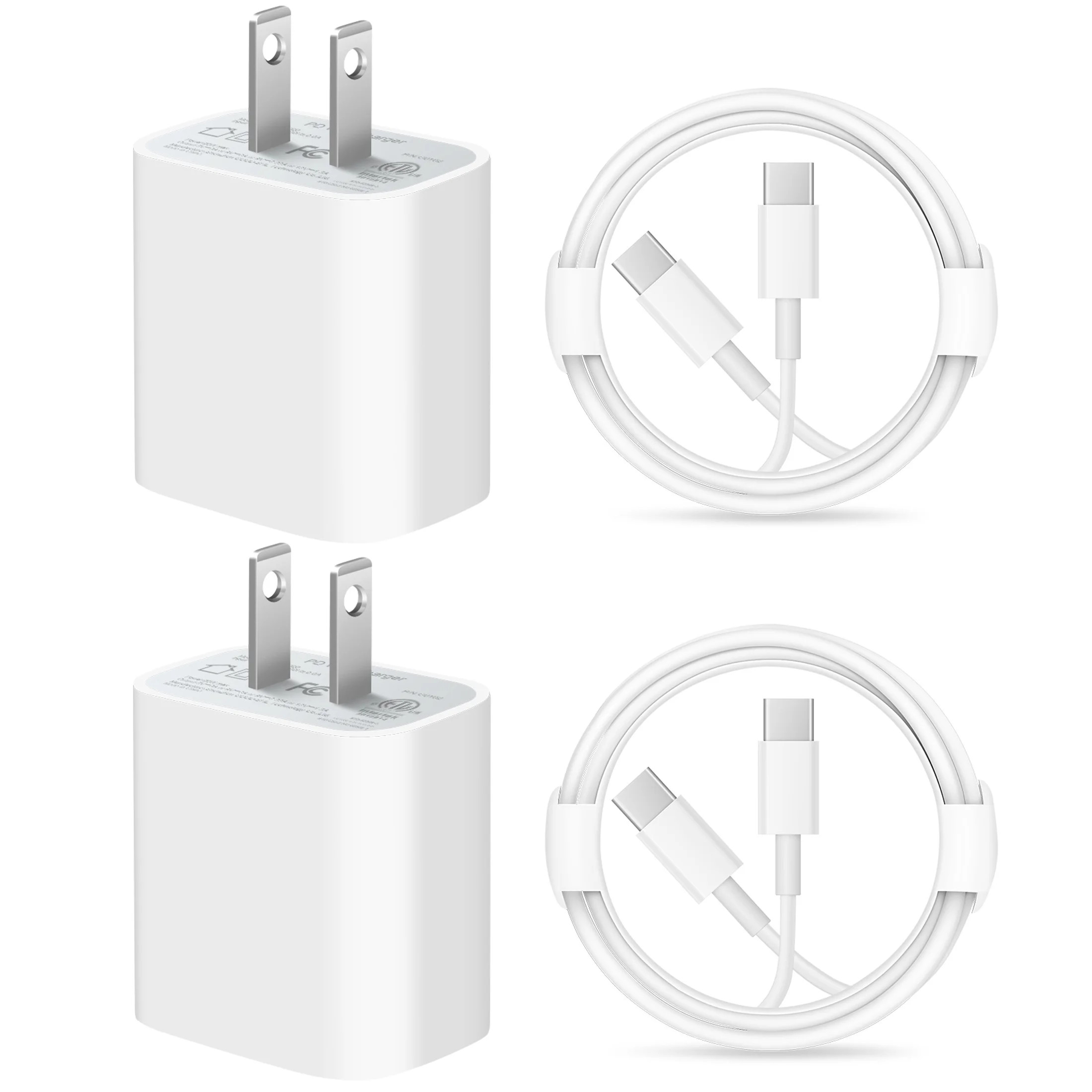 2 Pack iPhone 15 Charger-USB C Charger-Apple MFi Certified-iPad Pro Charger iPad Air Mini Charger... | Walmart (US)