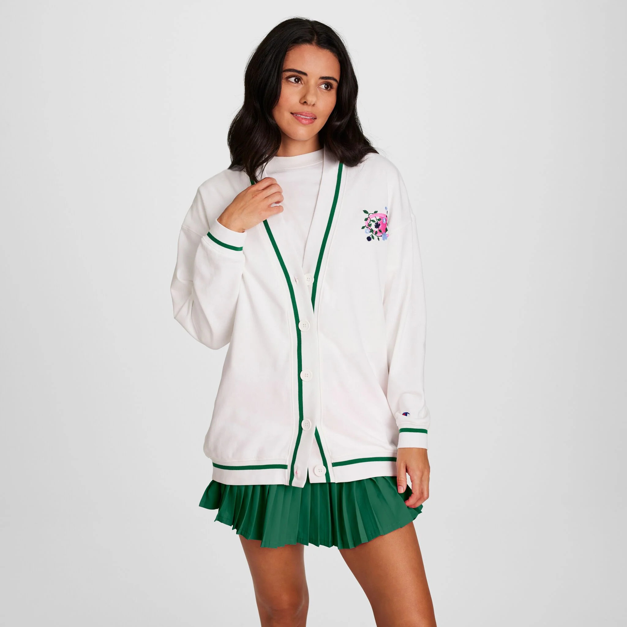 Country Club Cardigan, Embroidered Floral "C" Logo | ChampionUSA.com (Hanesbrands Inc.)