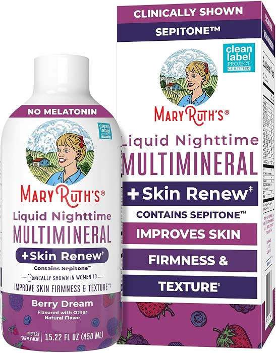MaryRuth's Liquid Nighttime Liquid Multimineral + Skin Renew | Clinically Shown in Women to Reduc... | Amazon (US)