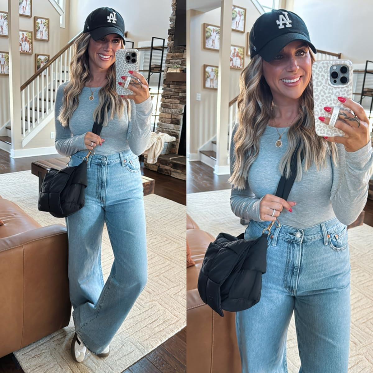 This is quickly becoming my go-to weekend outfit! After being on the hunt for the perfect wide leg jeans that can be dressed up or down, I'm so happy to have found this pair! 

I am 5’6 146lbs wearing size 30 in the wide leg jeans, size small top, shoes run 1/2 size big, seamless wireless bra size M (34C) 

 #LTKSeasonal #LTKFindsUnder100 #LTKStyleTip