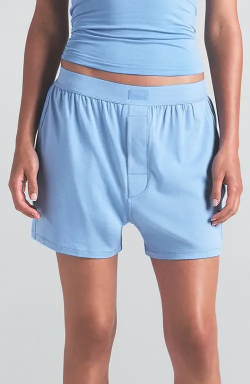 SKIMS Relaxed Fit Boyfriend Boxer in Marina at Nordstrom, Size X-Small | Nordstrom