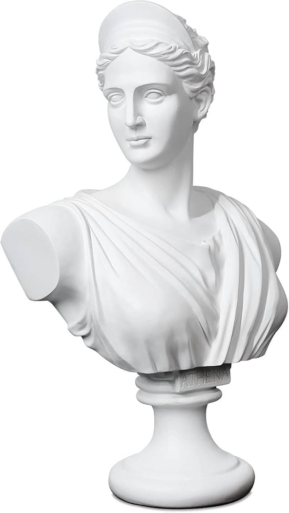 YUEOECOR 14.2in Greek Statue of Diana, Classic Roman Bust Greek Mythology White Sculpture for Hom... | Amazon (US)