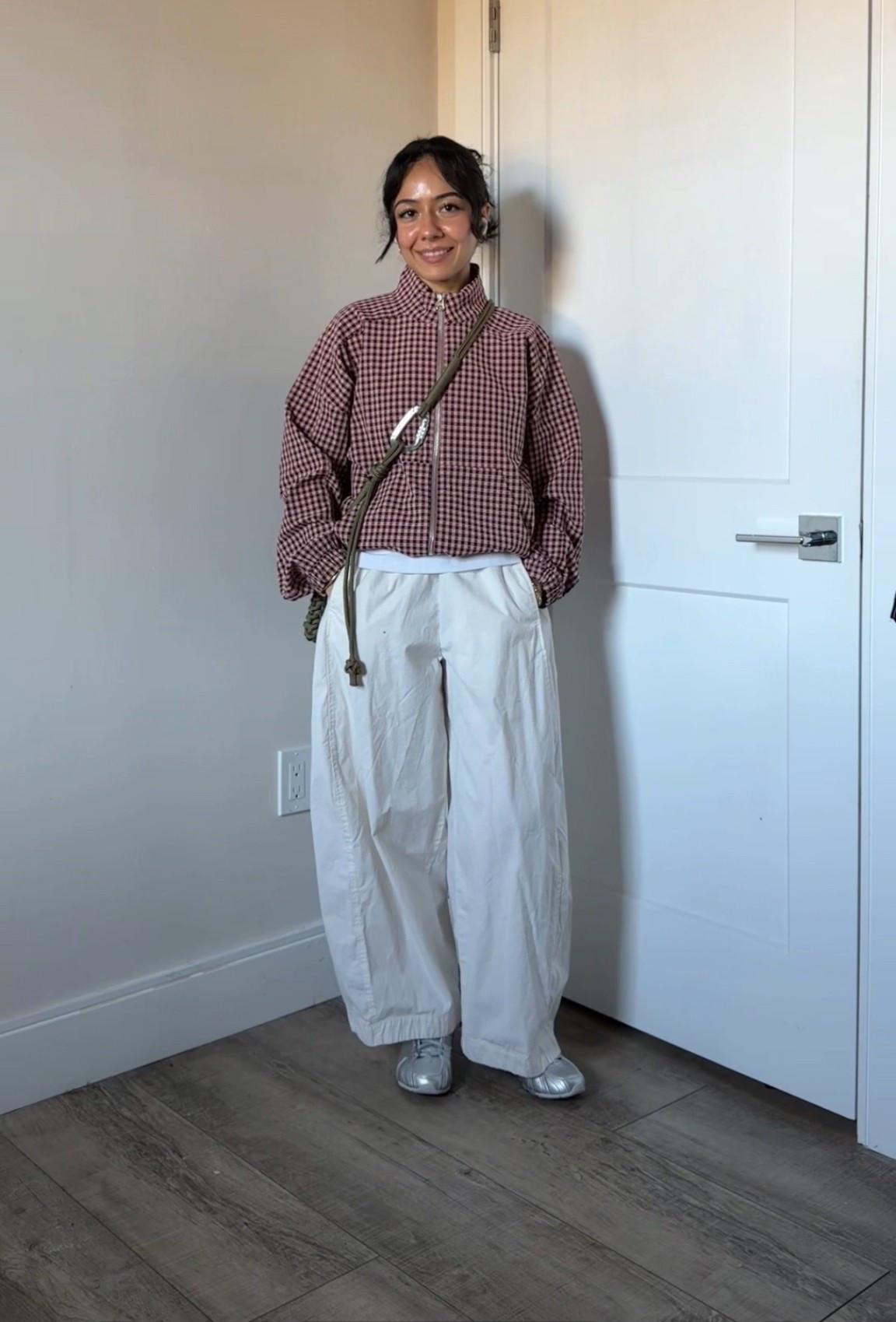 Jacket is Adidas spring 2025 and bag is from Braggy (on LinkTree!) 