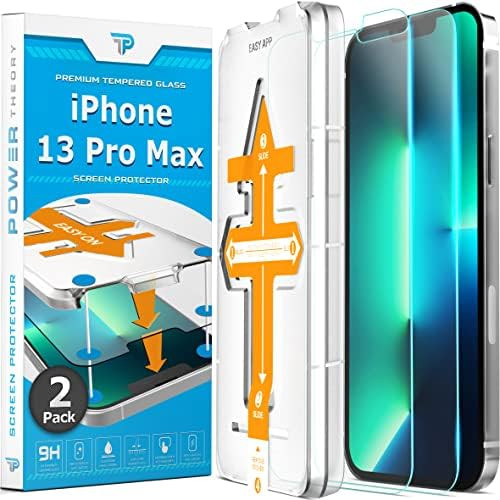 Power Theory Screen Protector for iPhone 13 Pro Max [2-Pack] with Easy Install Kit [Premium Tempered | Amazon (US)