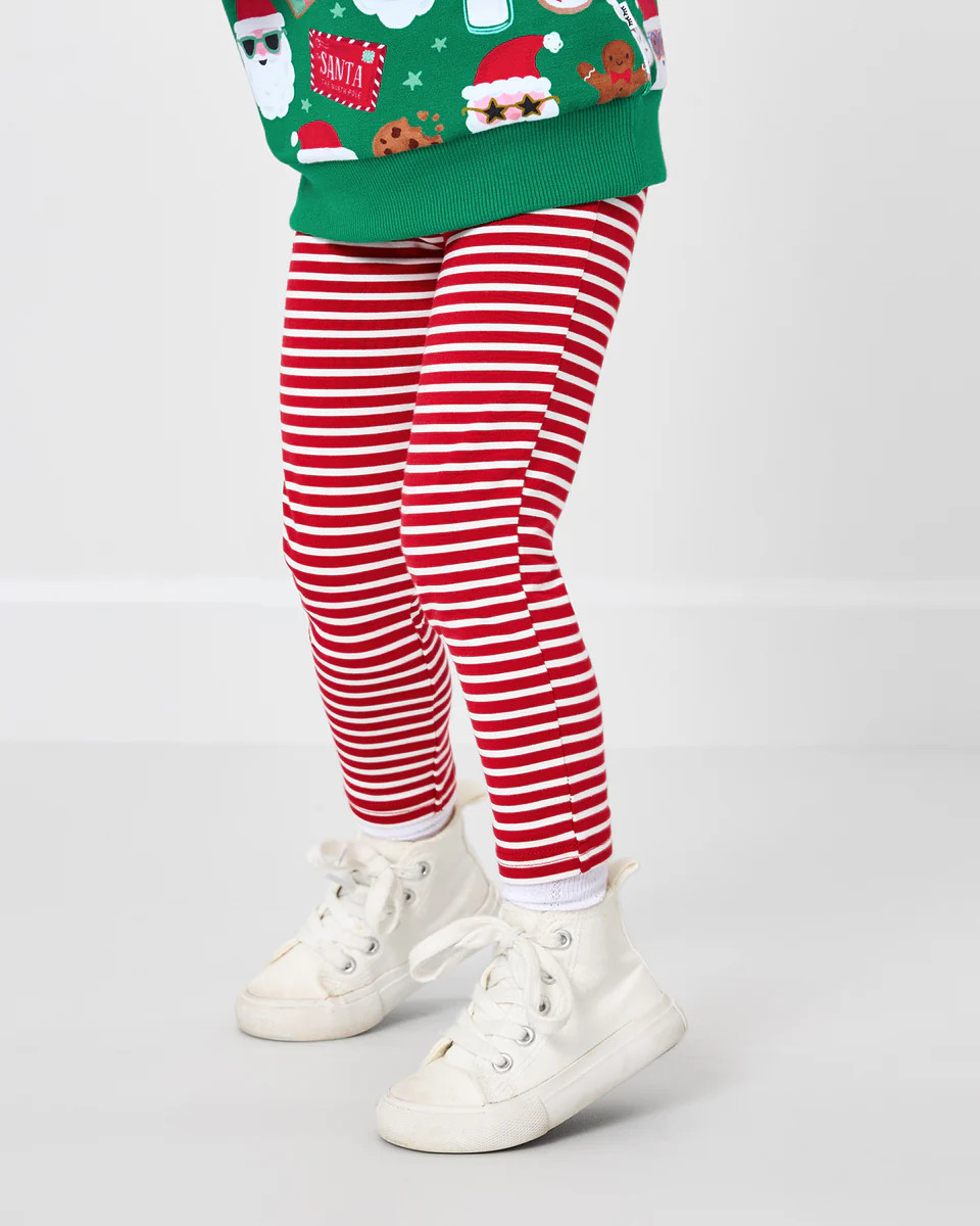 Candy Cane Stripe Legging | Little Sleepies