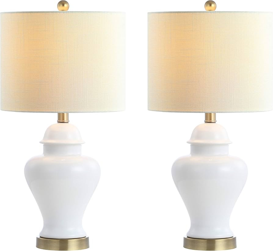 JONATHAN Y JYL6602C-SET2 Set of 2 Table Lamps Qin 22" Ceramic/Iron Classic Cottage LED Table Lamp... | Amazon (US)