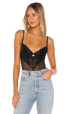 KAT THE LABEL Zephyr Bodysuit in Black from Revolve.com | Revolve Clothing (Global)