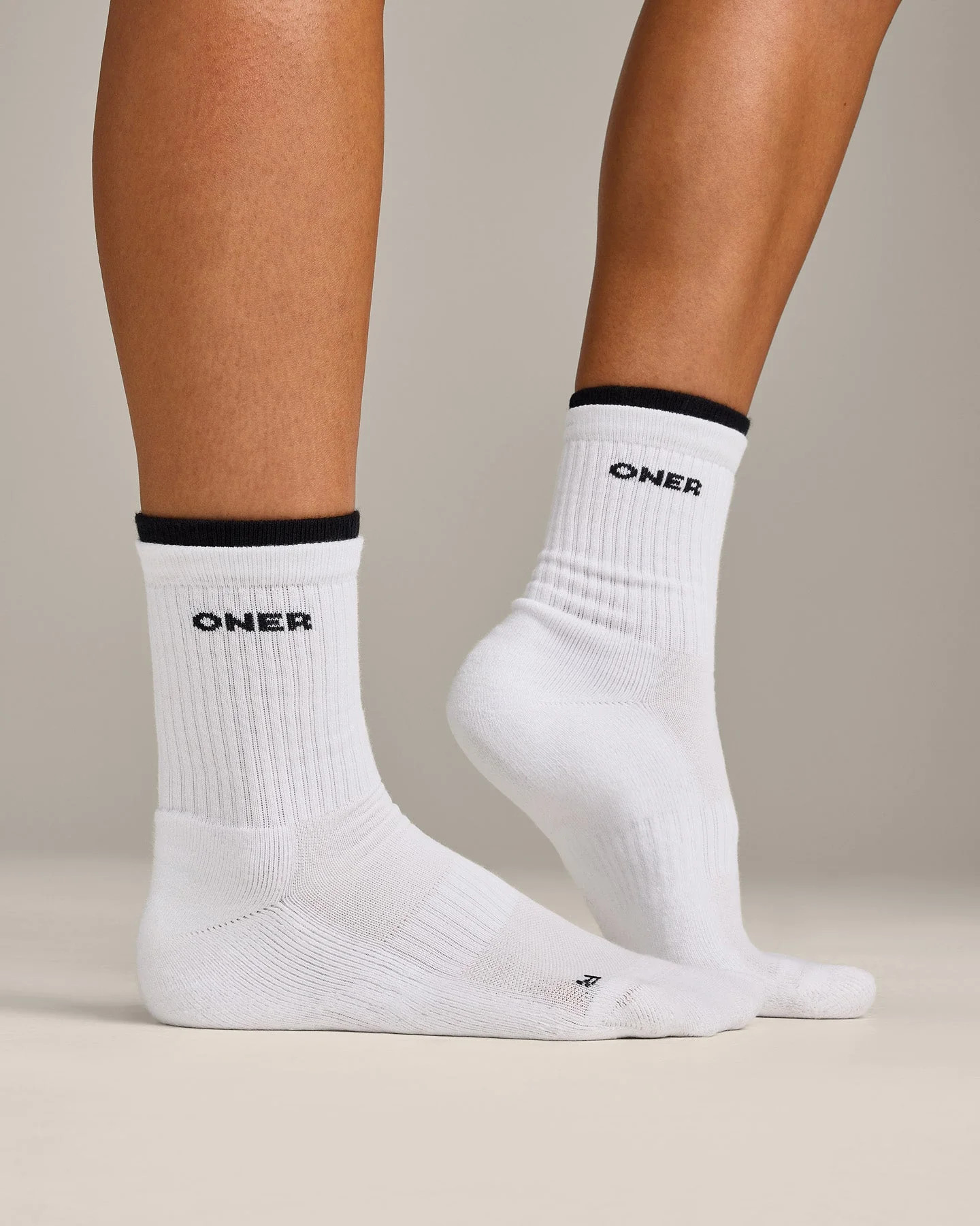 Double Layer Crew Socks 2 Pack 
 White | Oner Active (UK / US)
