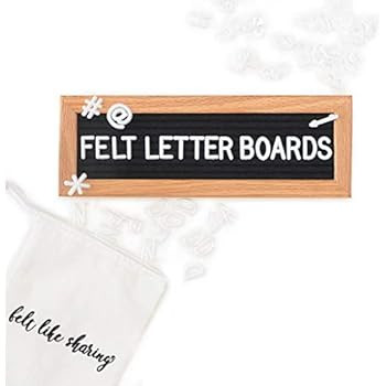 Small Black Felt Letter Board 10x3.5 Inches. Changeable Letter Boards Include 150 3/4 Inch White ... | Amazon (US)