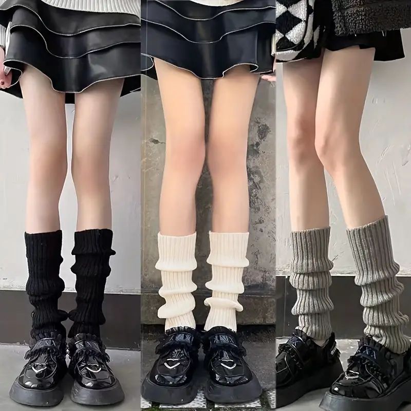 Solid Knitted Leg Warmers Slimming Knee High Socks Women's - Temu | Temu Affiliate Program