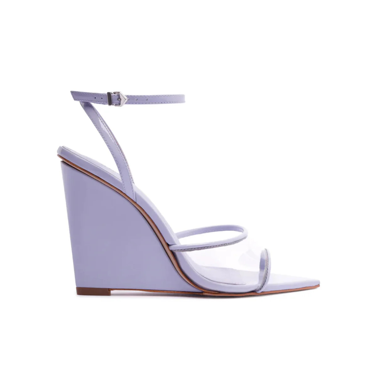 Elodie Vinyl Vinyl Sandal in Lavander Sky | Over The Moon