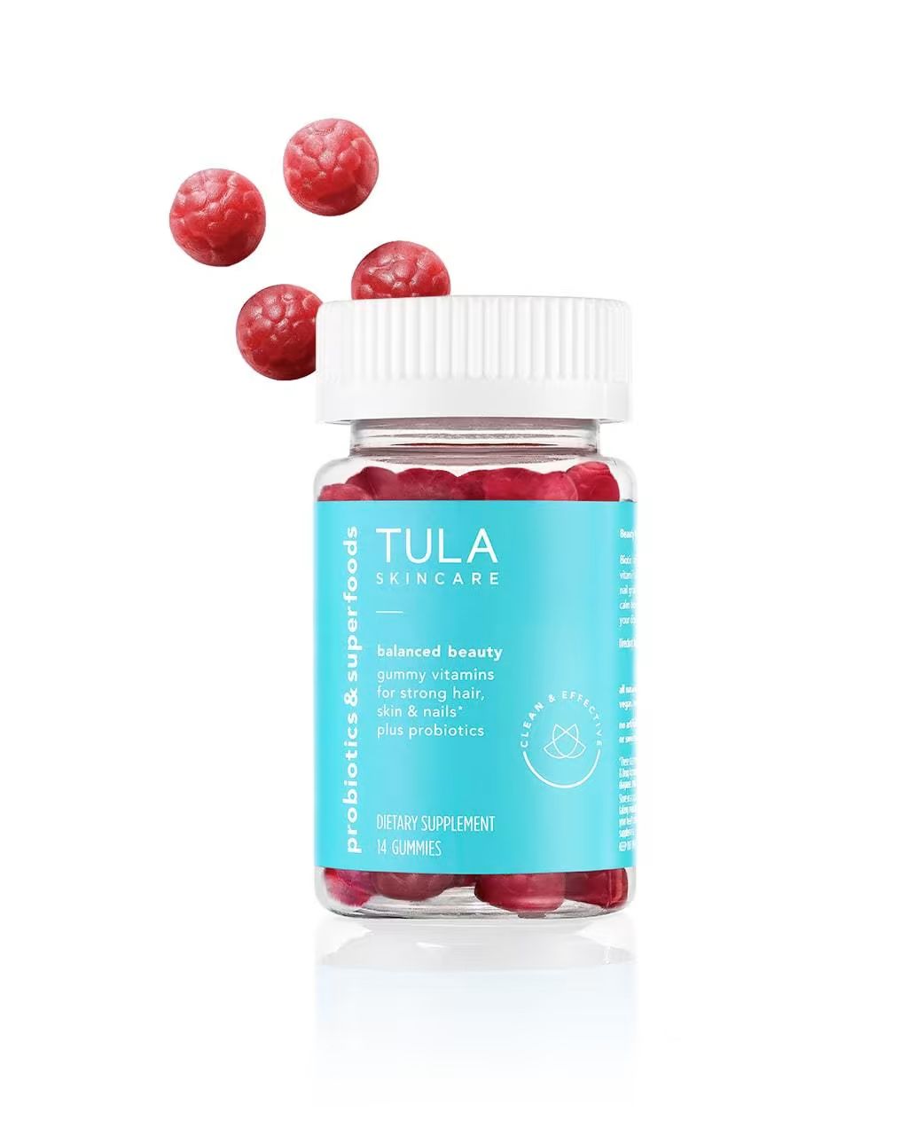 gummy vitamins for strong hair, skin &amp; nails plus probiotics (14 count) | Tula Skincare