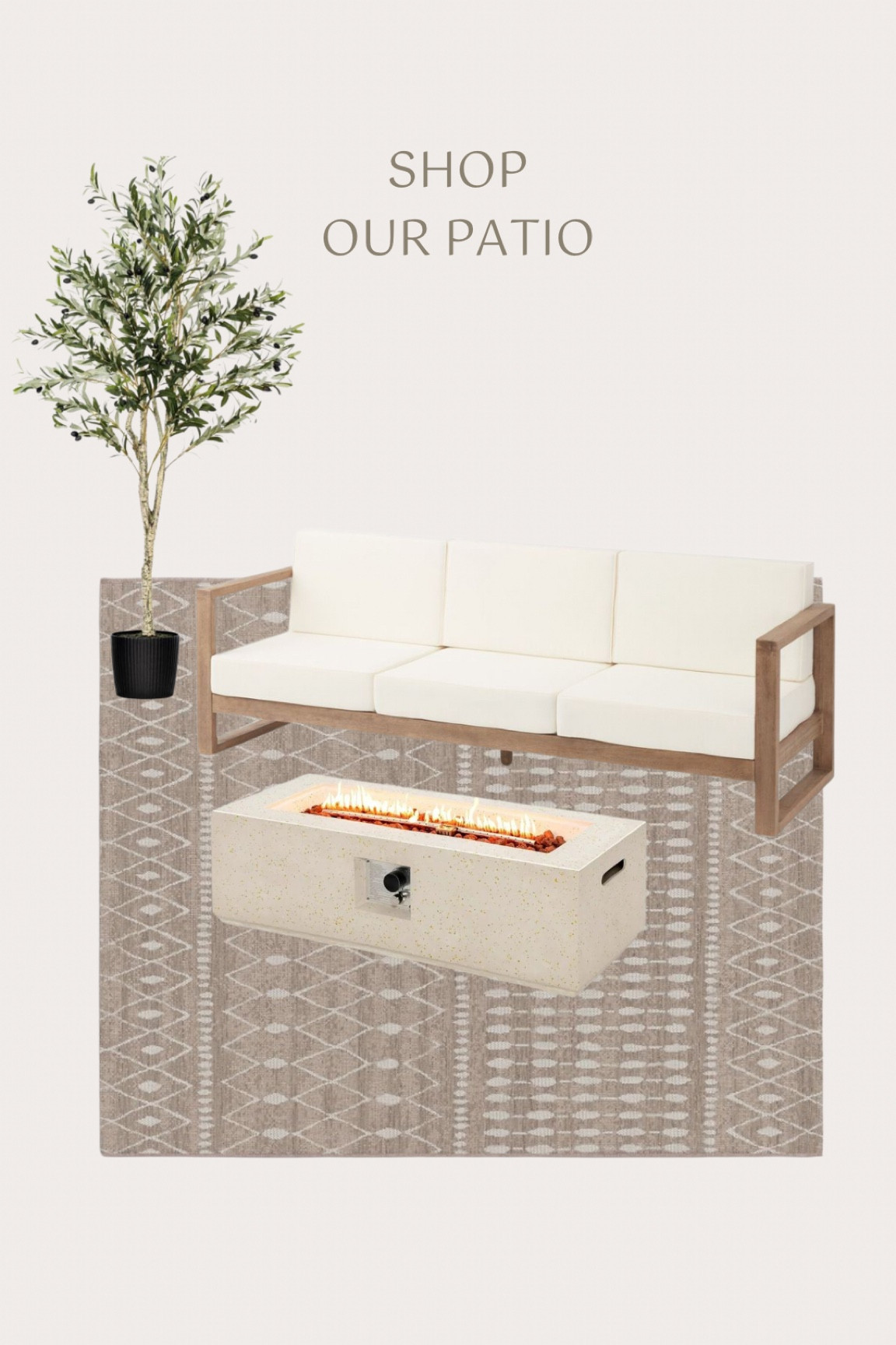 Shop our patio #worldmarket #ltksale #patiofurniture #patiosofa #fireplace 

#LTKHome #LTKSaleAlert