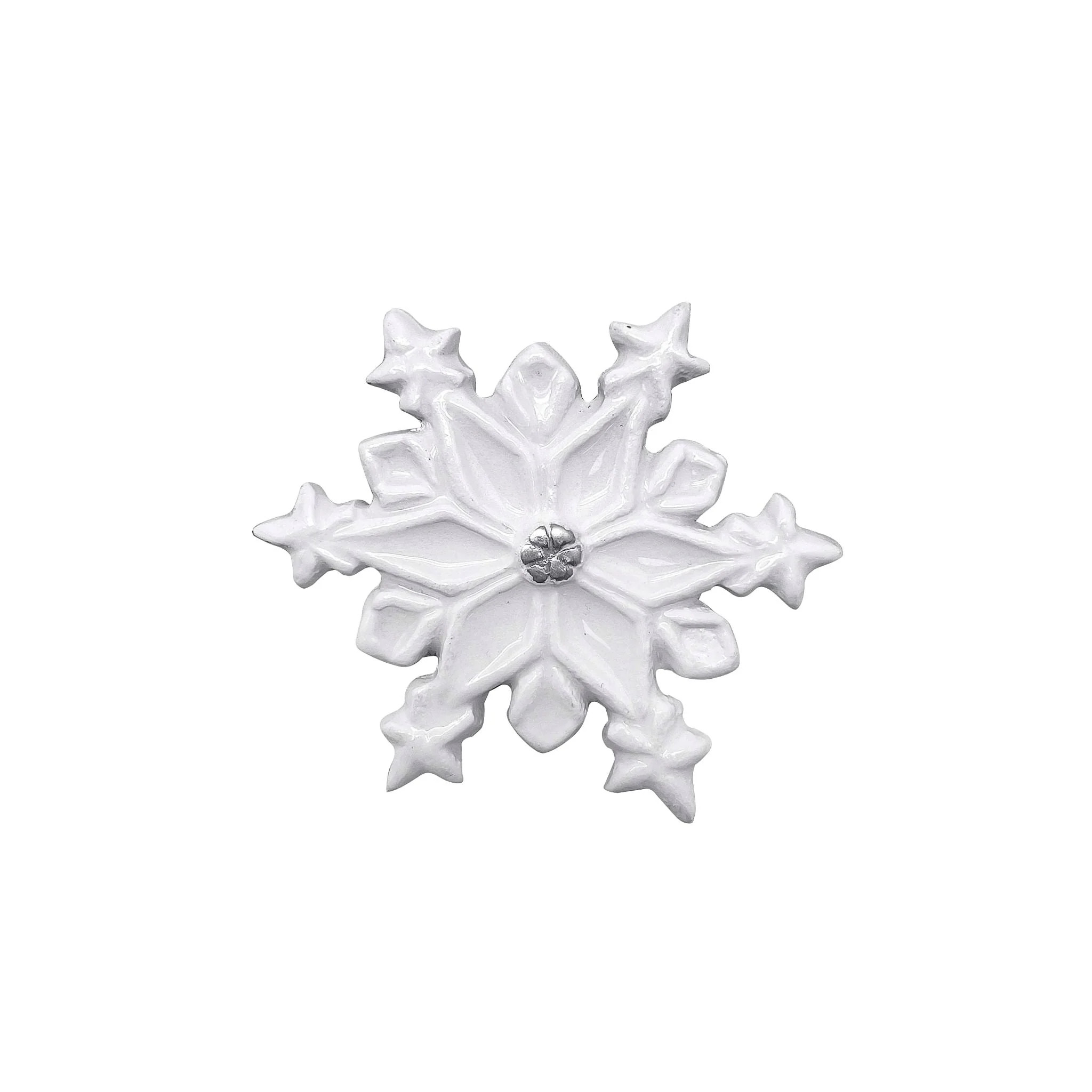 White Snowflake Napkin Weight | Mariposa