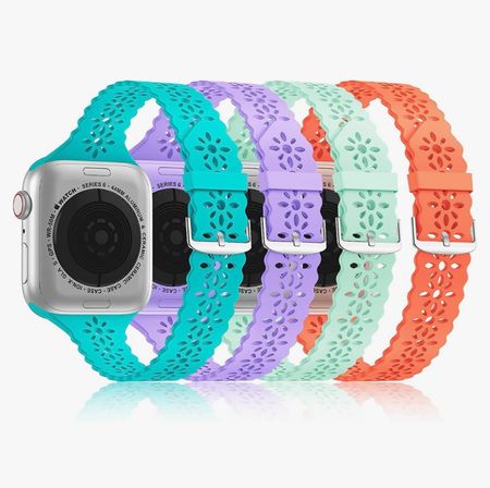 amazon prime day deal cute colorful silicone apple watch bands (available in lots of other color combos) 4 pack for under $15! 

#LTKsalealert #LTKunder50 #LTKxPrimeDay