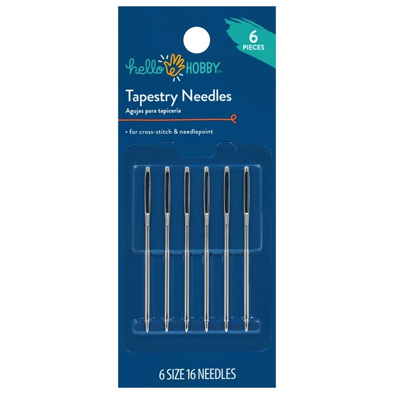 Hello Hobby Tapestry Steel Hand-Sewing Needles, Size 16, 6 Pieces | Walmart (US)