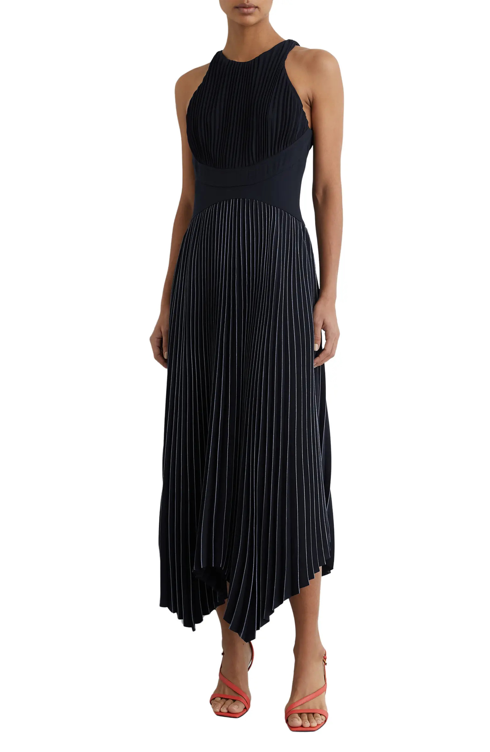 Rachel Pleated Sleeveless Midi Dress | Nordstrom