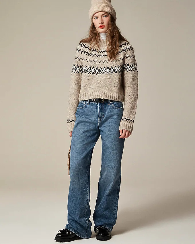 Fair Isle wide-mockneck sweater | J. Crew US