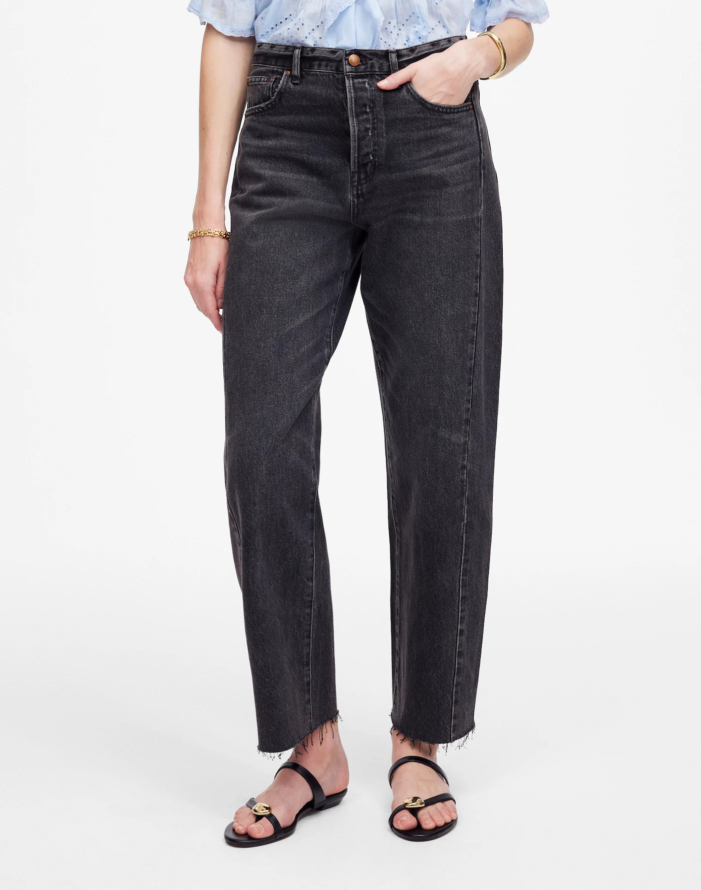 Pieced Barrel-Leg Jeans | Madewell