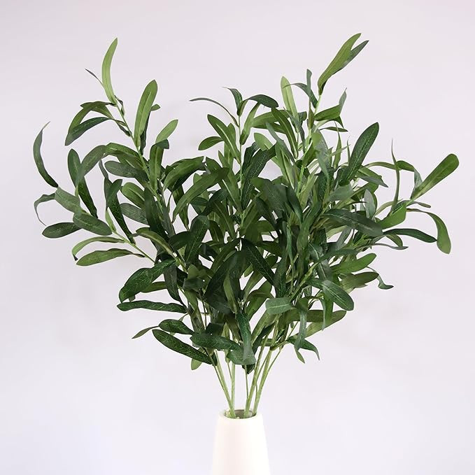 4pcs Faux Greenery Branches Stems Fake Olive Branches Artificial Plants for Vase Home Party Decor... | Amazon (US)