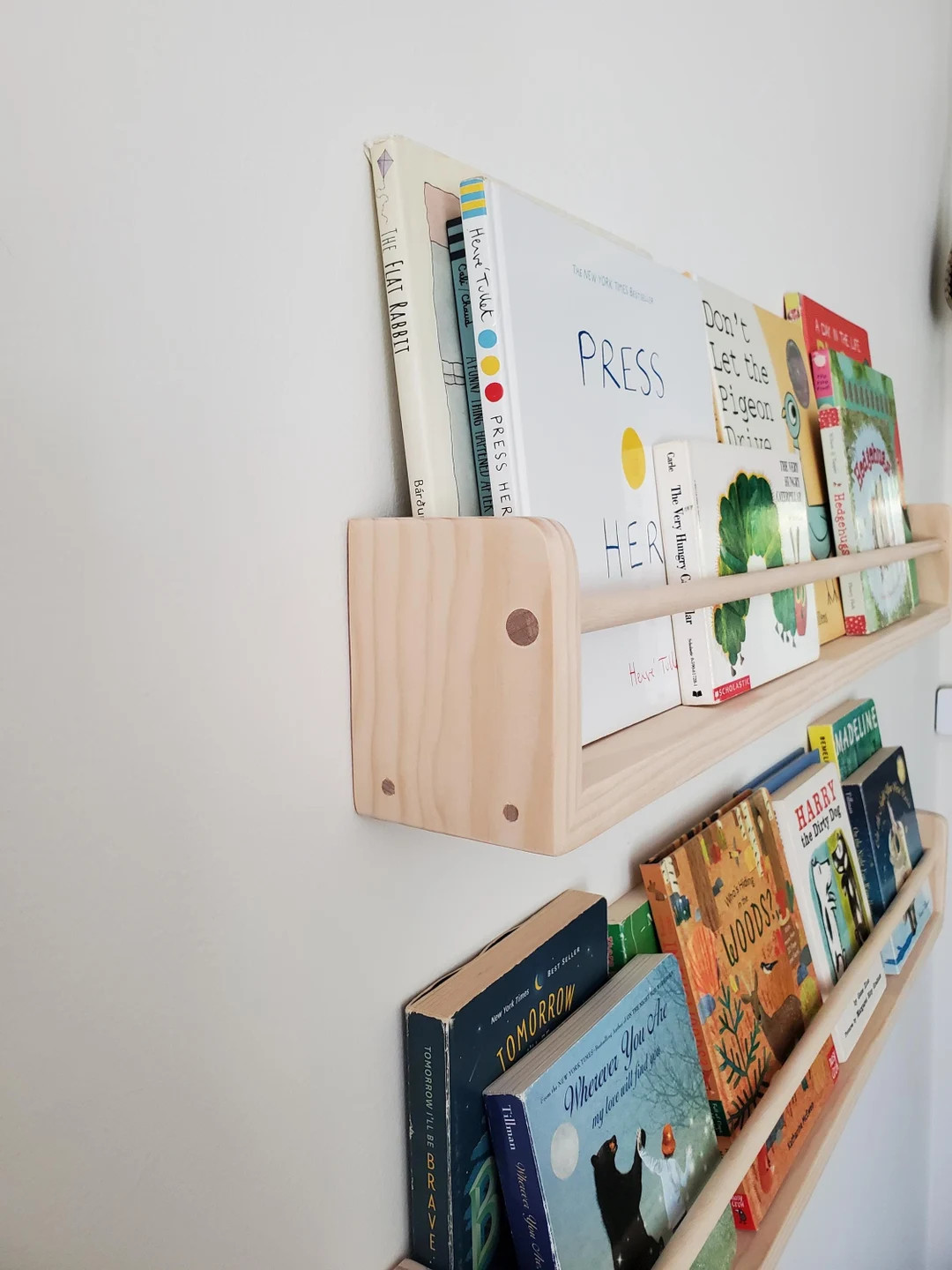 12"-48" Natural Pine Bookshelf, Custom Sizing Available, Nursery Decor, Kids Room, Living Room, P... | Etsy (US)