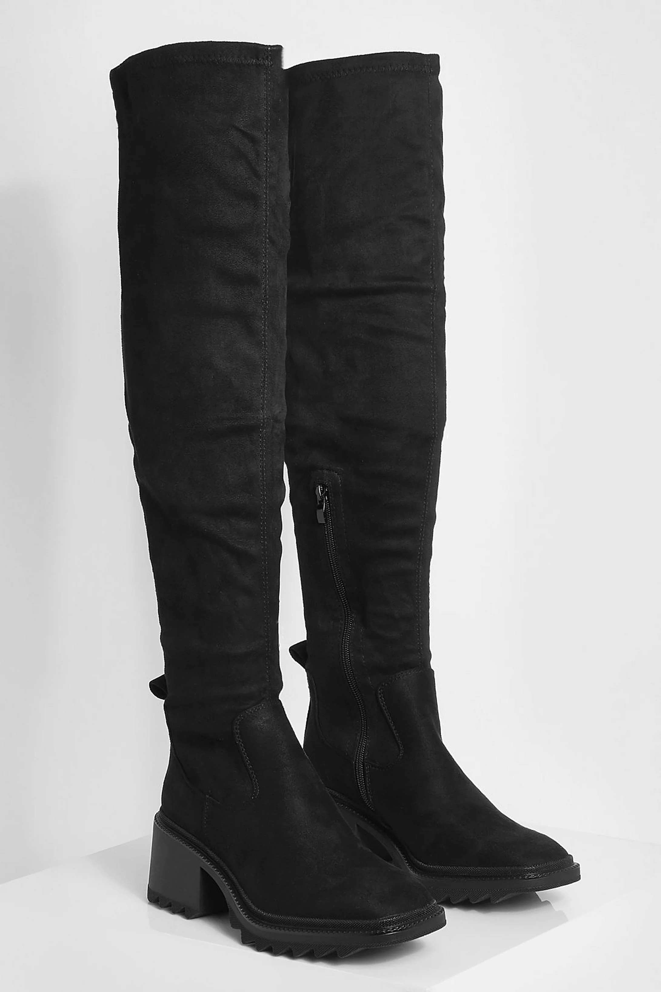Block Heel Over The Knee Boot | Boohoo.com (US & CA)