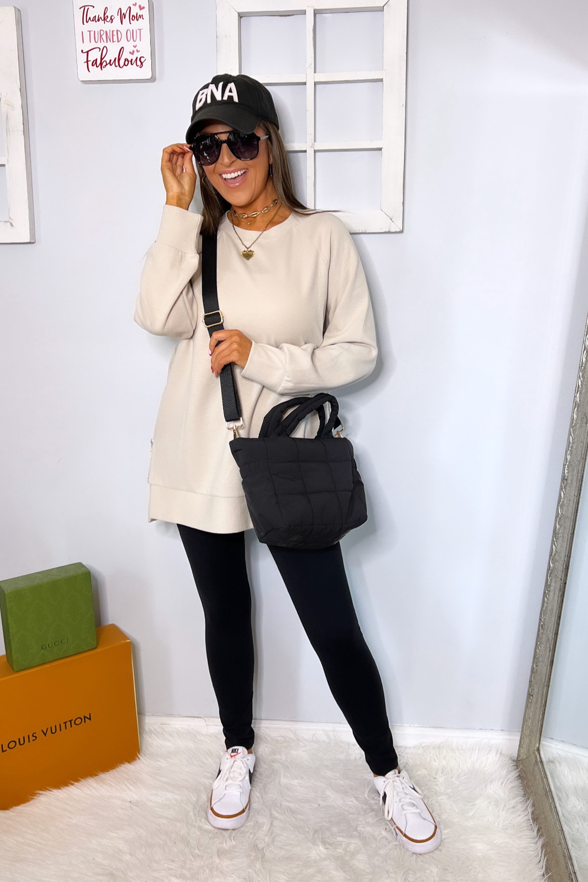 ⭐️bag, shoes, and top are linked on my Amazon⭐️

❤️Small heart necklace & earrings 20% off code: LINZ30A

Dainty earrings, small gold heart necklace, black leggings, shell choker 

#LTKSeasonal #LTKstyletip #LTKfindsunder50