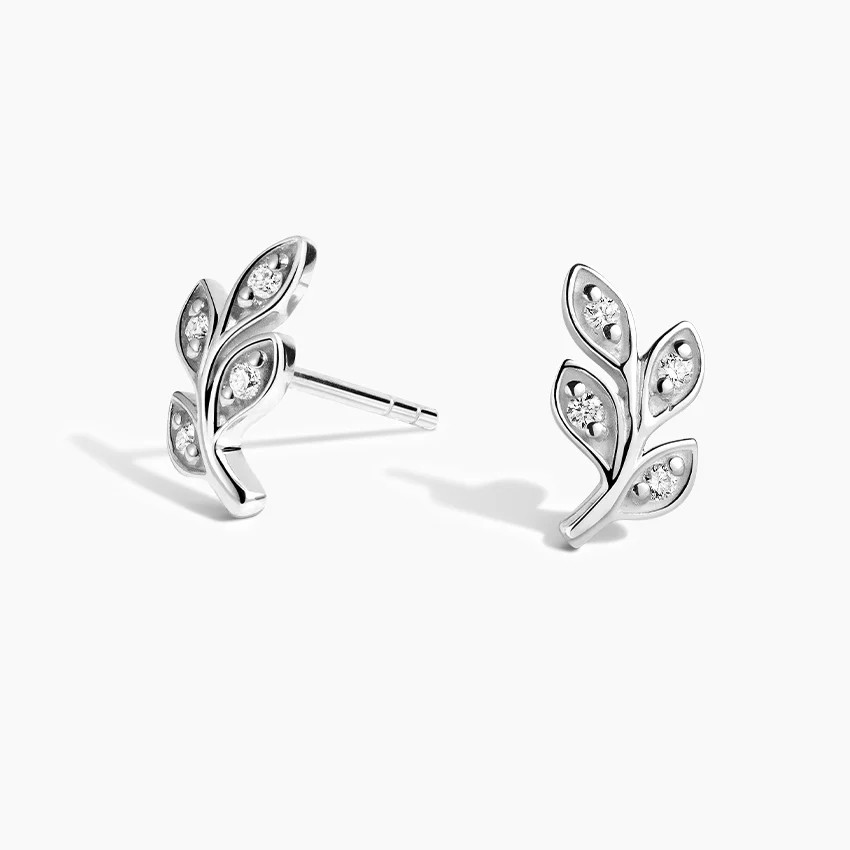 Juniper Diamond Earrings in Silver | Brilliant Earth