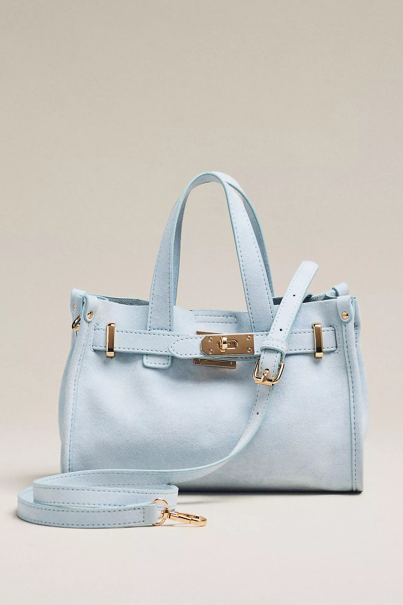 By Anthropologie Faux Suede Belted Mini Satchel | Anthropologie (US)