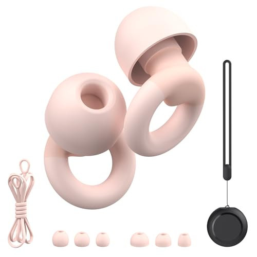 Earplugs for Sleeping,Noise Reduction Soft Silicone Ear Plugs with 7 Pairs Ear Tips&One Connection Cord,Hearing Protection Reusable Earplugs for Sleeping,Concert, Work&Sound Reduction 25dB-30db | Amazon (US)