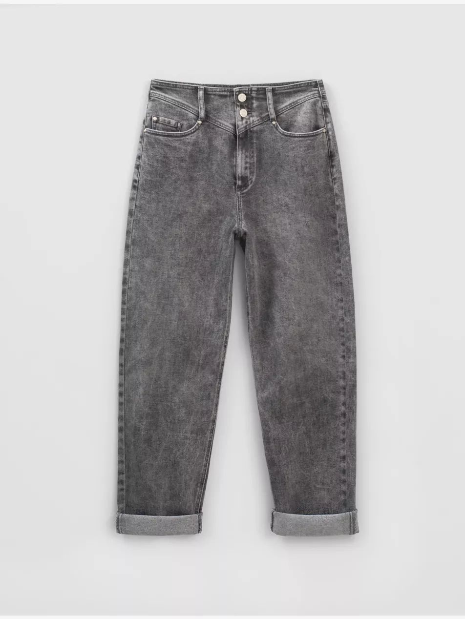 Acid-wash relaxed-fit straight-leg high-rise stretch-denim jeans | Selfridges