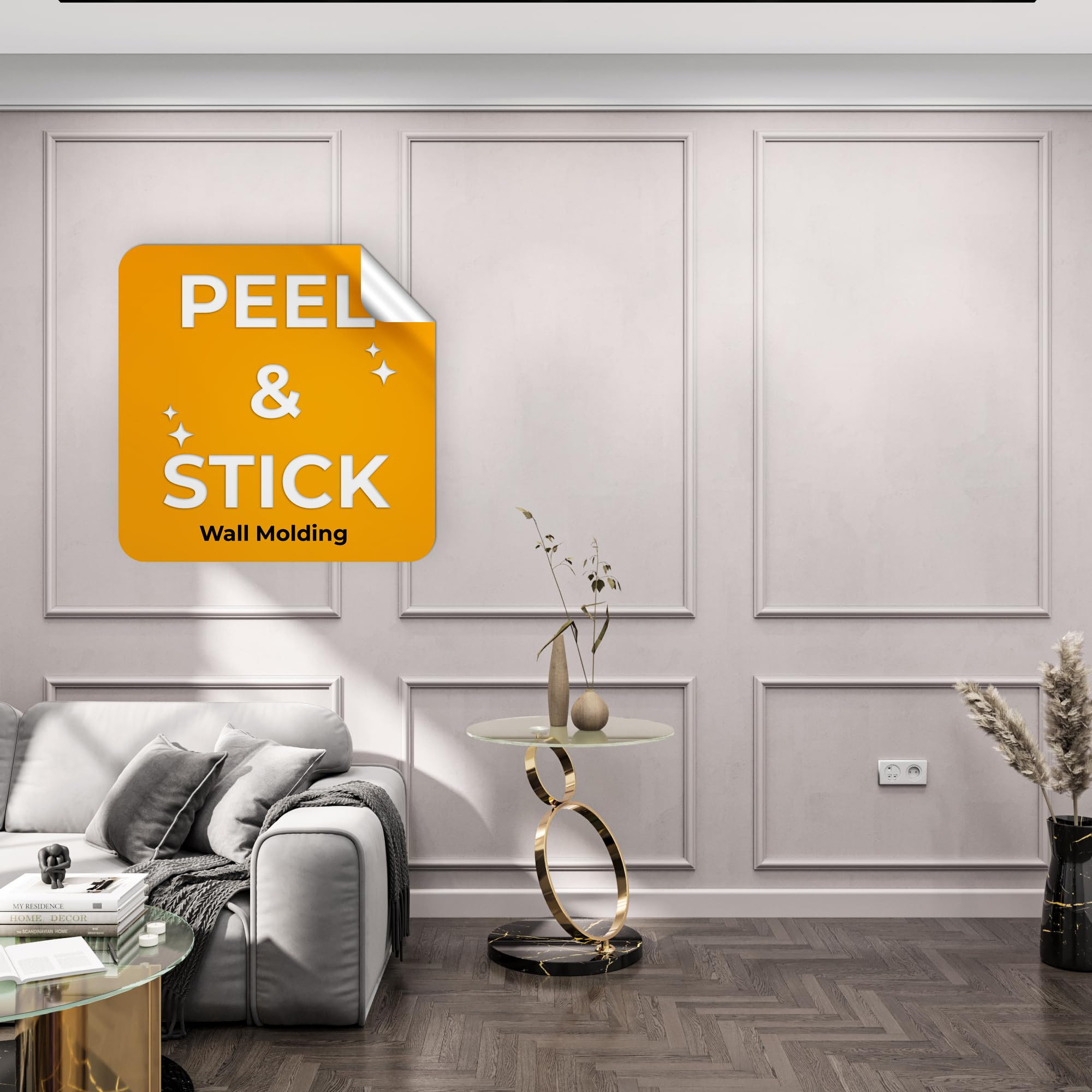 Peel and Stick Wall molding kit, Ready to go Easy to Install for DIY Lovers, no Need Tools | 3 to... | Amazon (US)