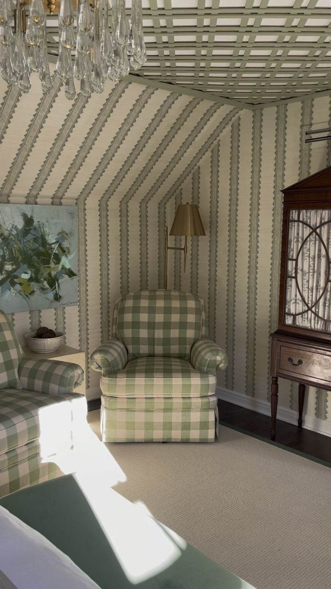 The layers make it so cozy!! Use fabric to makeover any old secretary or display case. I use mine for my TV! 

#LTKunder50 #LTKstyletip #LTKhome