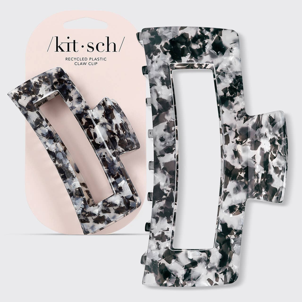 KITSCH - Eco-Friendly Jumbo Open Shape Claw Clip - Black | Jones & Daughters