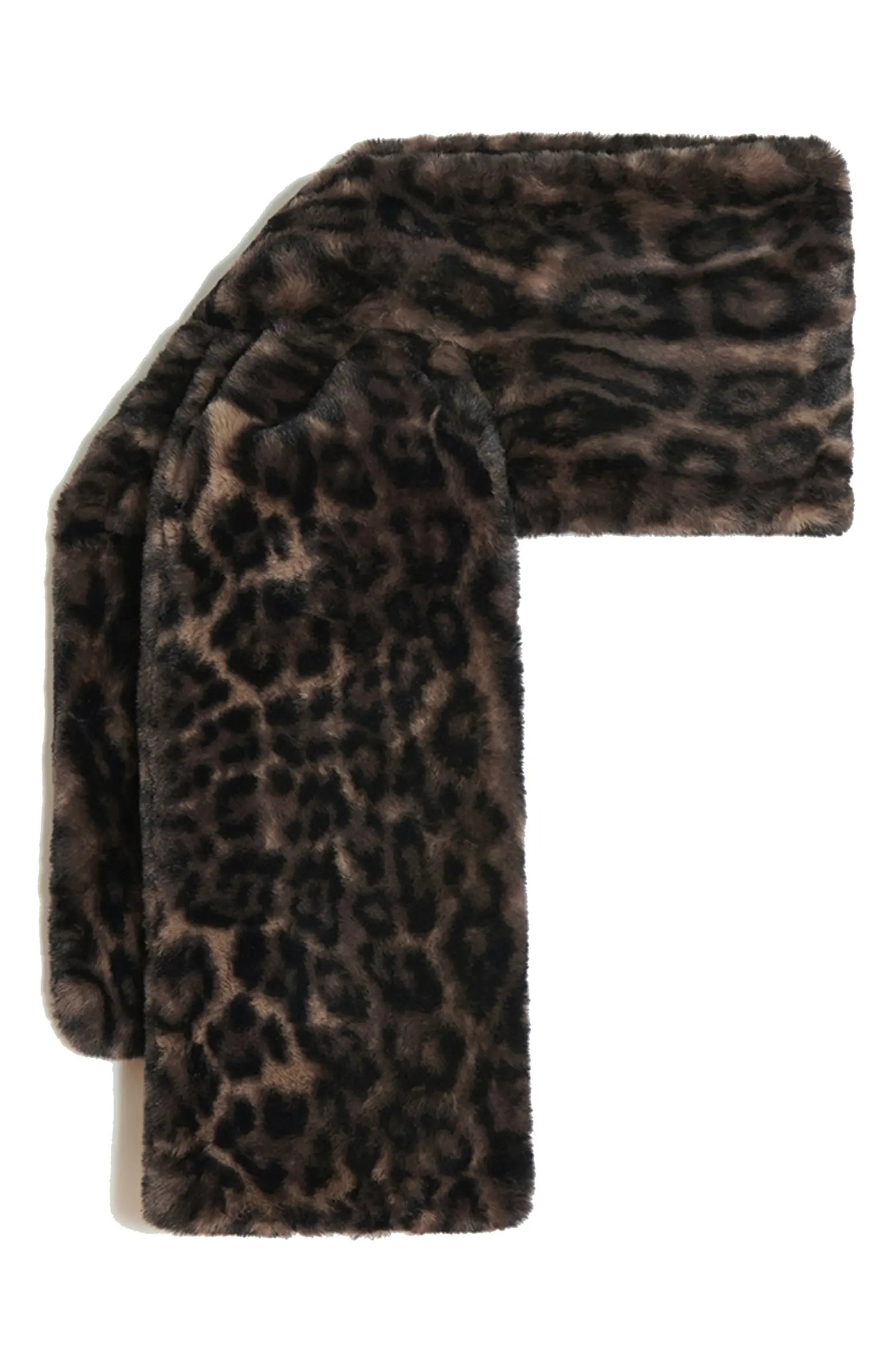 Apparis Kai Leopard Print Pluche™ Faux Fur Pull-Through Scarf | Nordstrom | Nordstrom