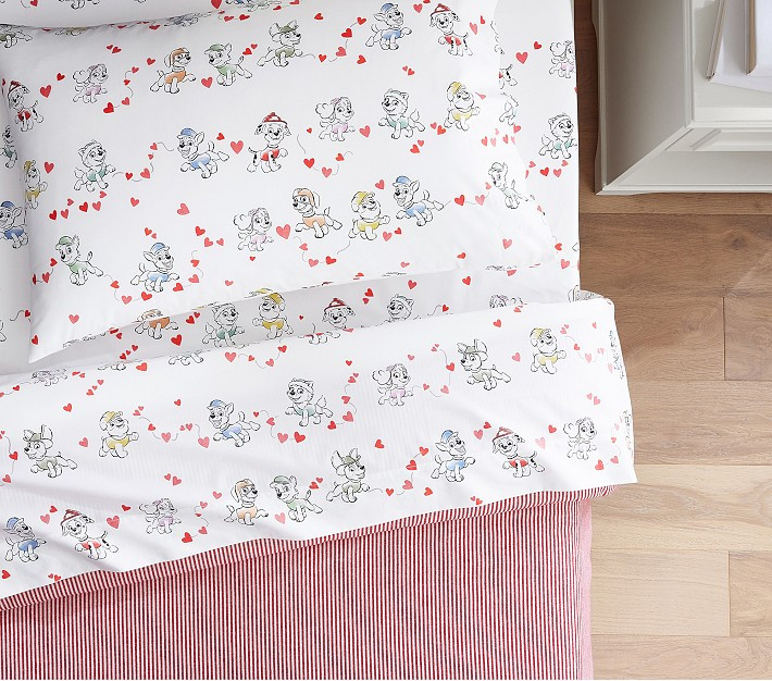PAW Patrol™ Valentines Organic Sheet Set | Pottery Barn Kids