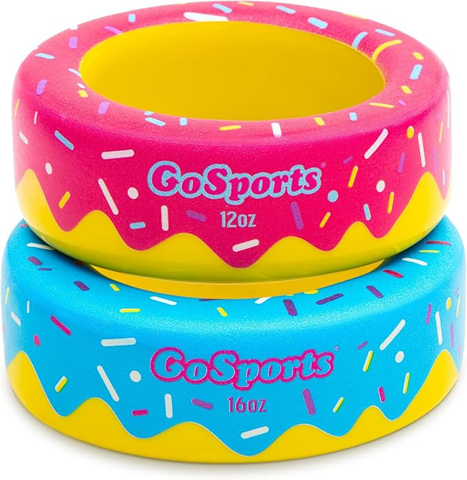 GoSports Baseball and Softball Bat Donuts - 2 Pack Baseball Drip Bat Weights - 16 oz & 12 oz | Amazon (US)