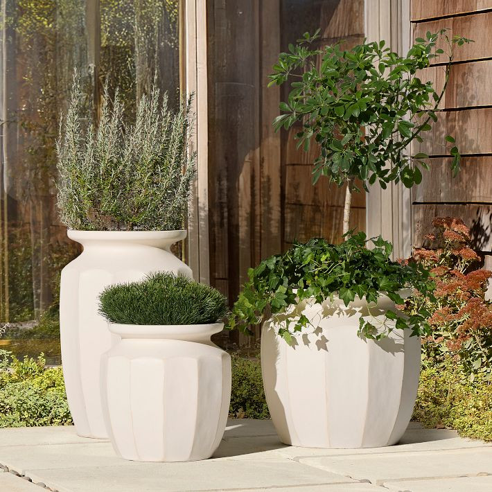 Franco Faceted Ficonstone Indoor/Outdoor Planters | West Elm CA