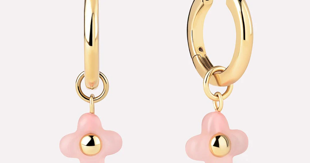 Liora Hoops Rose Quartz | Ana Luisa