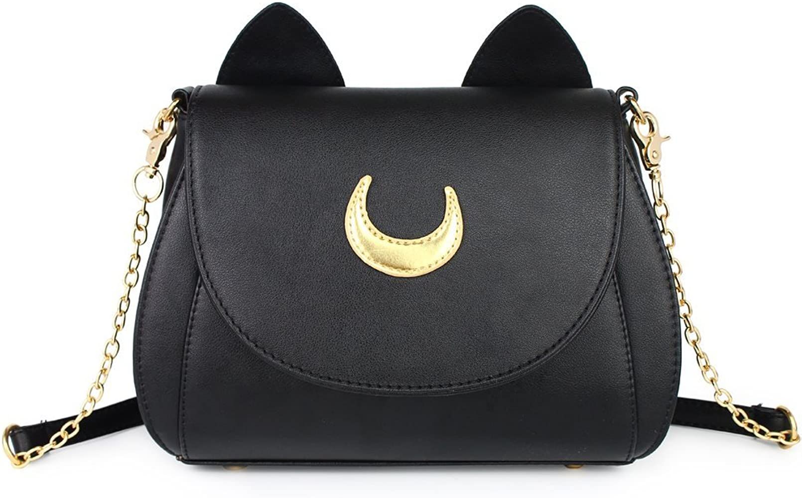 Moon Luna Cat Purses Pu Leather Gothic Purse Cosplay Moon Sailor Bag Handbags Shoulder Bags | Amazon (US)