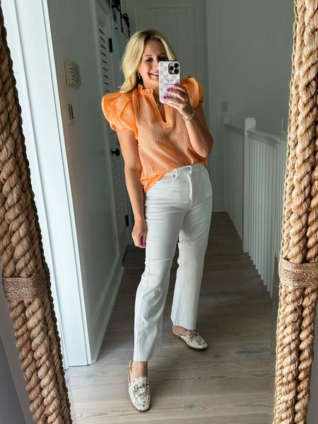 Adorable orange top for summer! Wearing a small. Code FANCY15 for 15% off 

#LTKStyleTip #LTKSeasonal #LTKFindsUnder100