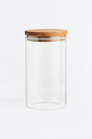 Tall glass jar with lid | H&M (UK, MY, IN, SG, PH, TW, HK)